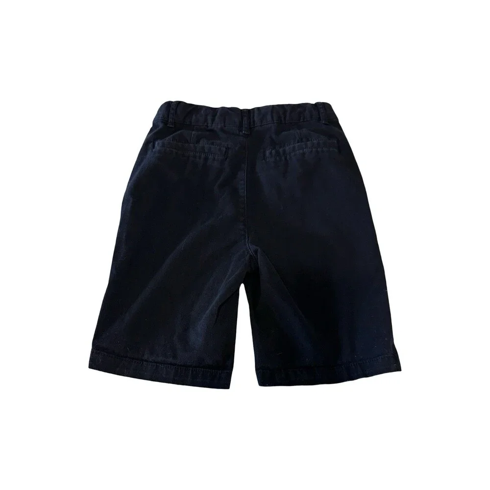 The Children's Place Navy Blue Dress khaki Shorts 8 Adjustable Waist